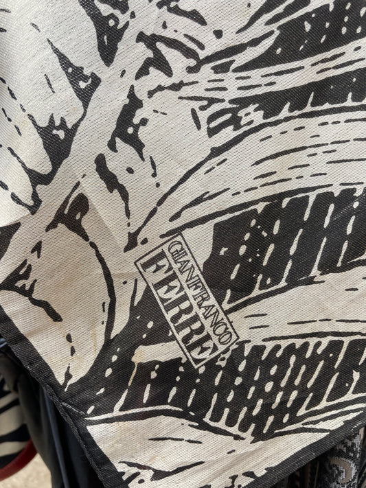PORTER RARE COLLECTABLE Gianfranco Ferre Metallic Jungle Scarf