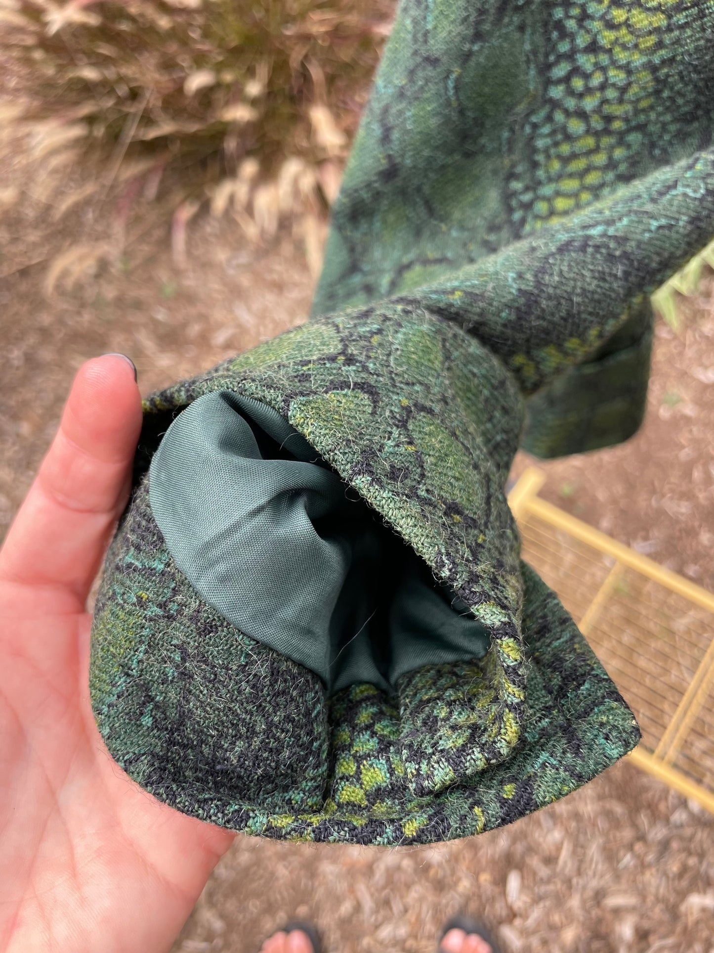 PORTER Collectable Amén Wardy Green Snakeskin with Metal Button Jacket tag size 42