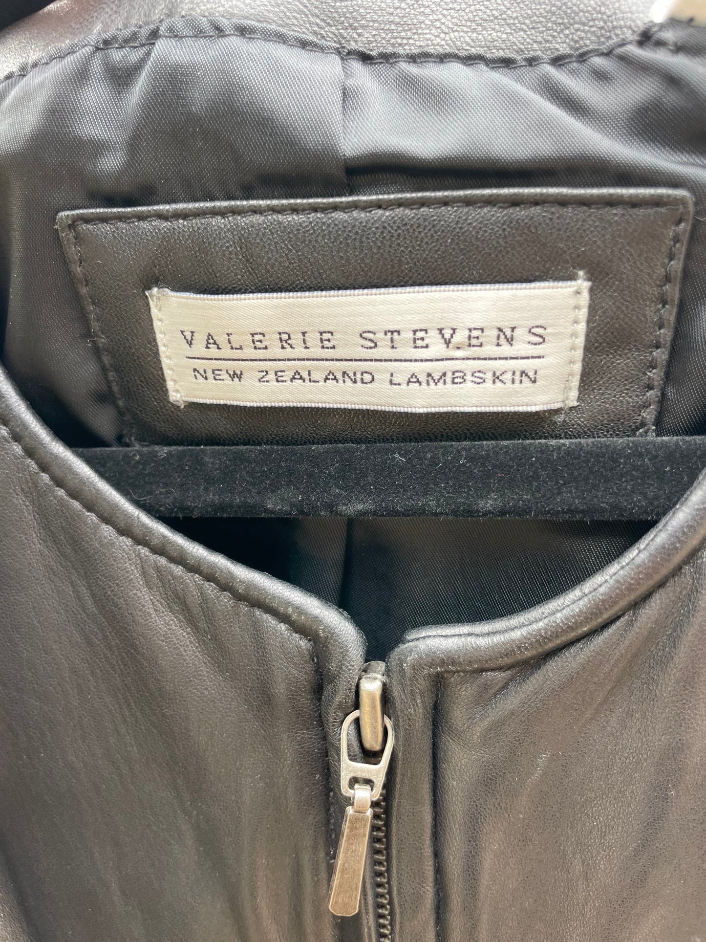 PORTER Soft Black Lambskin Leather Vest Size M