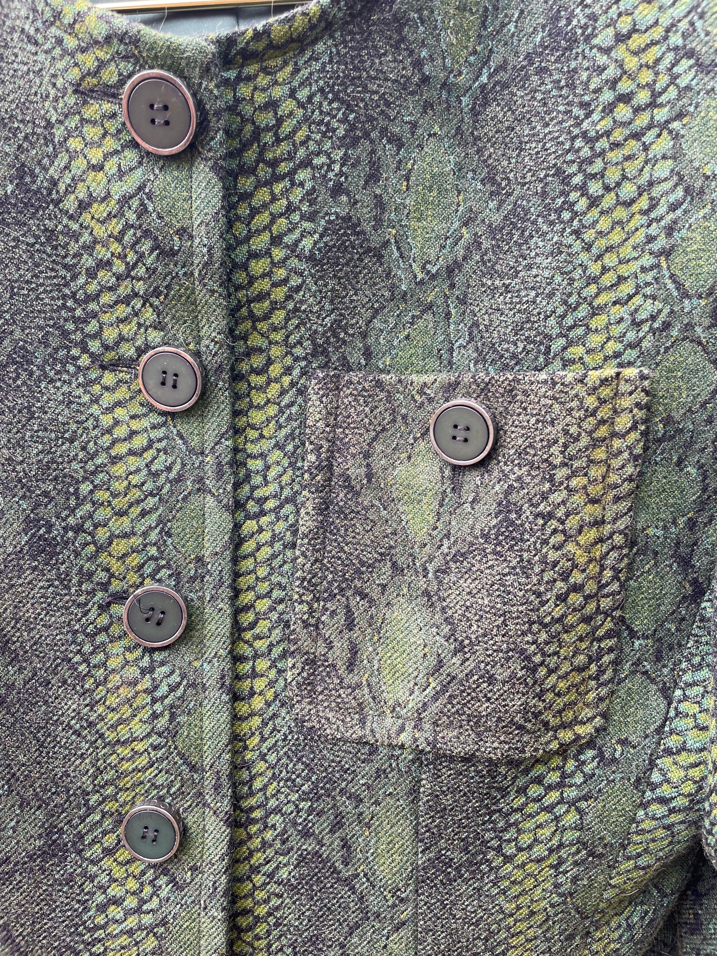 PORTER Collectable Amén Wardy Green Snakeskin with Metal Button Jacket tag size 42