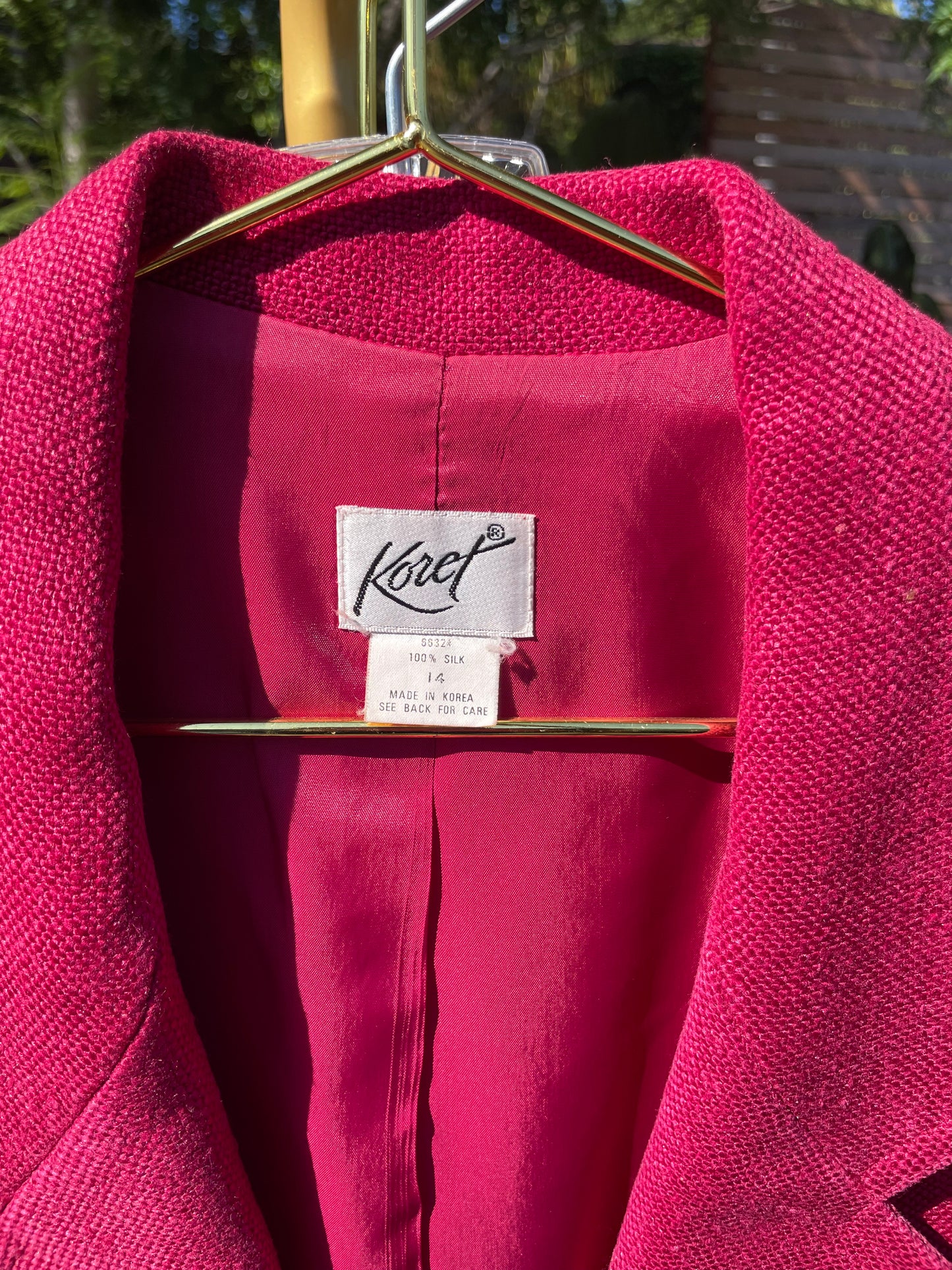 PORTER Pink Textured Blazer by Koret tag size 14
