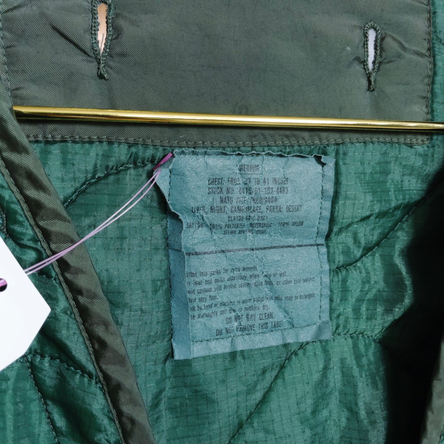 PORTER Forrest Green Jacket Liner Size S-M