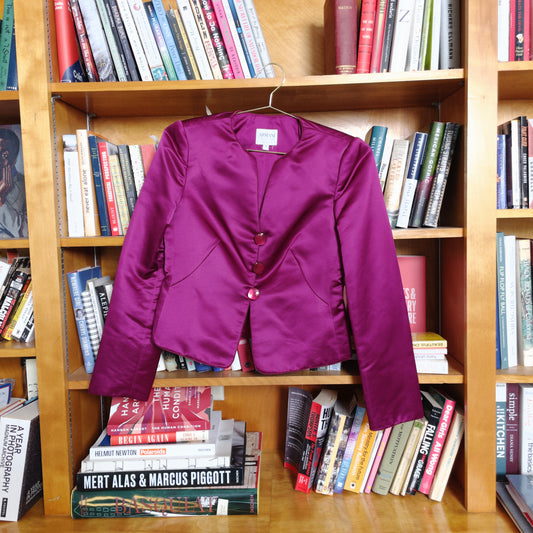 PORTER Fuchsia Cropped Jacket by Armani size 4