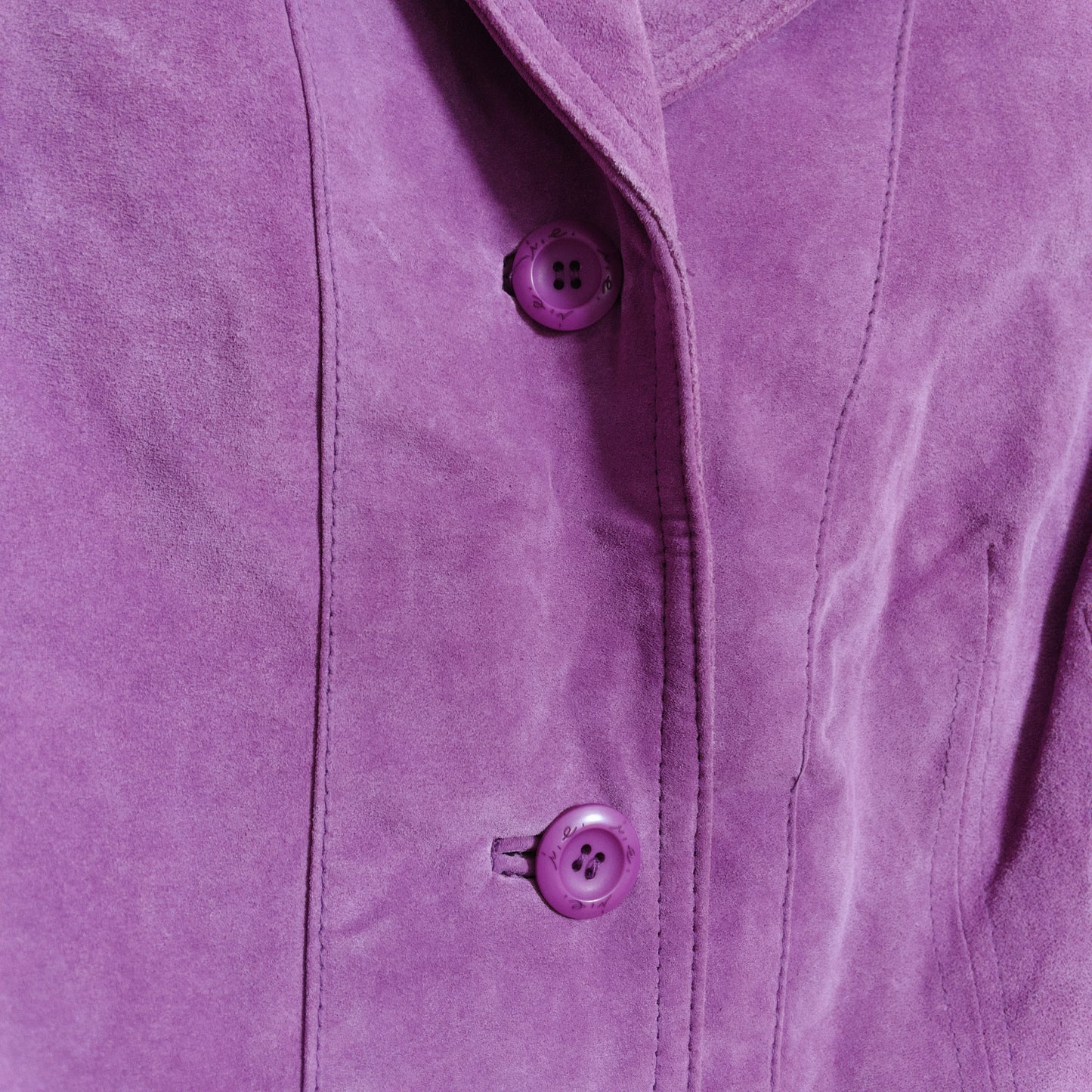 PORTER Purple Suede Jacket - Medium