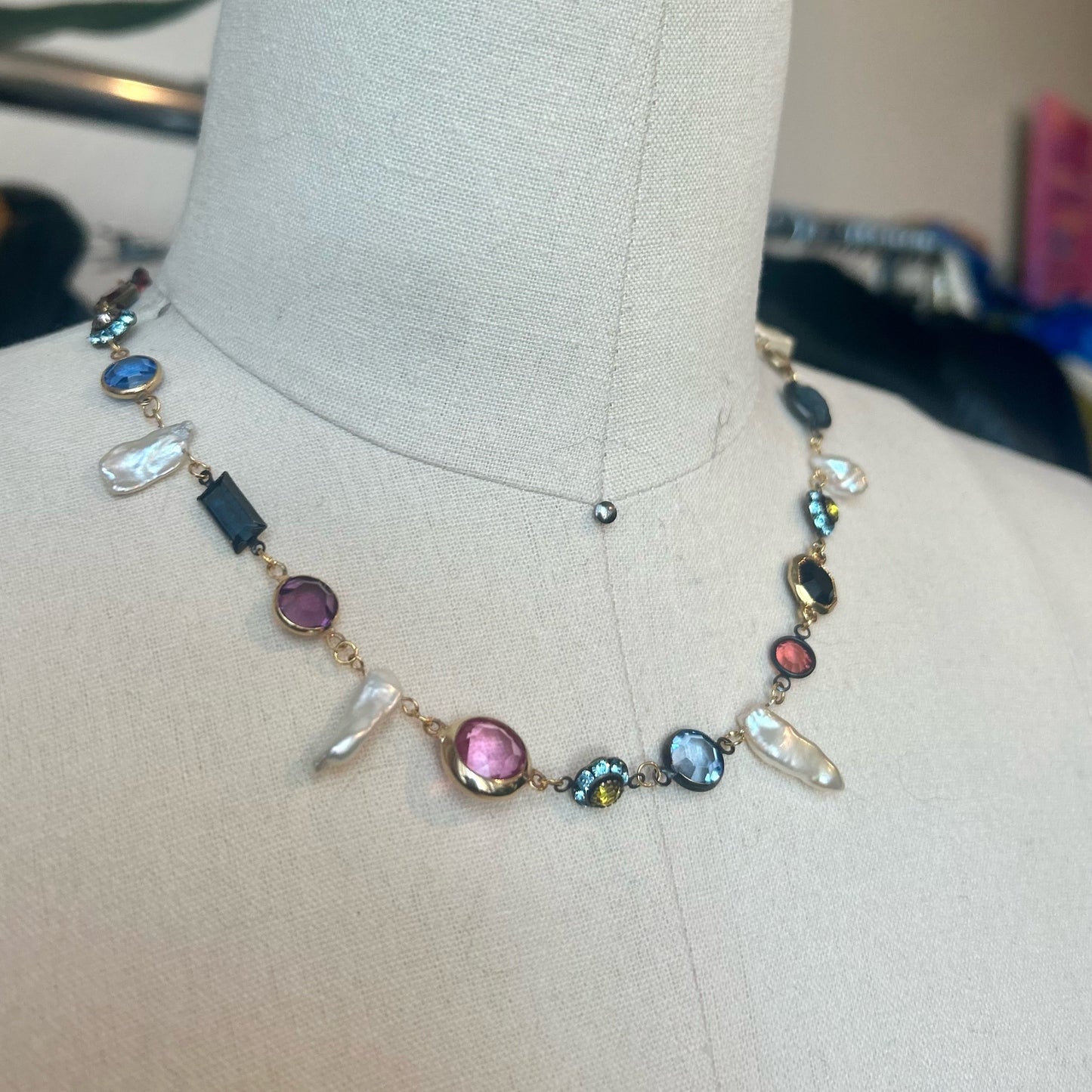 Pearl and Swarovski Choker