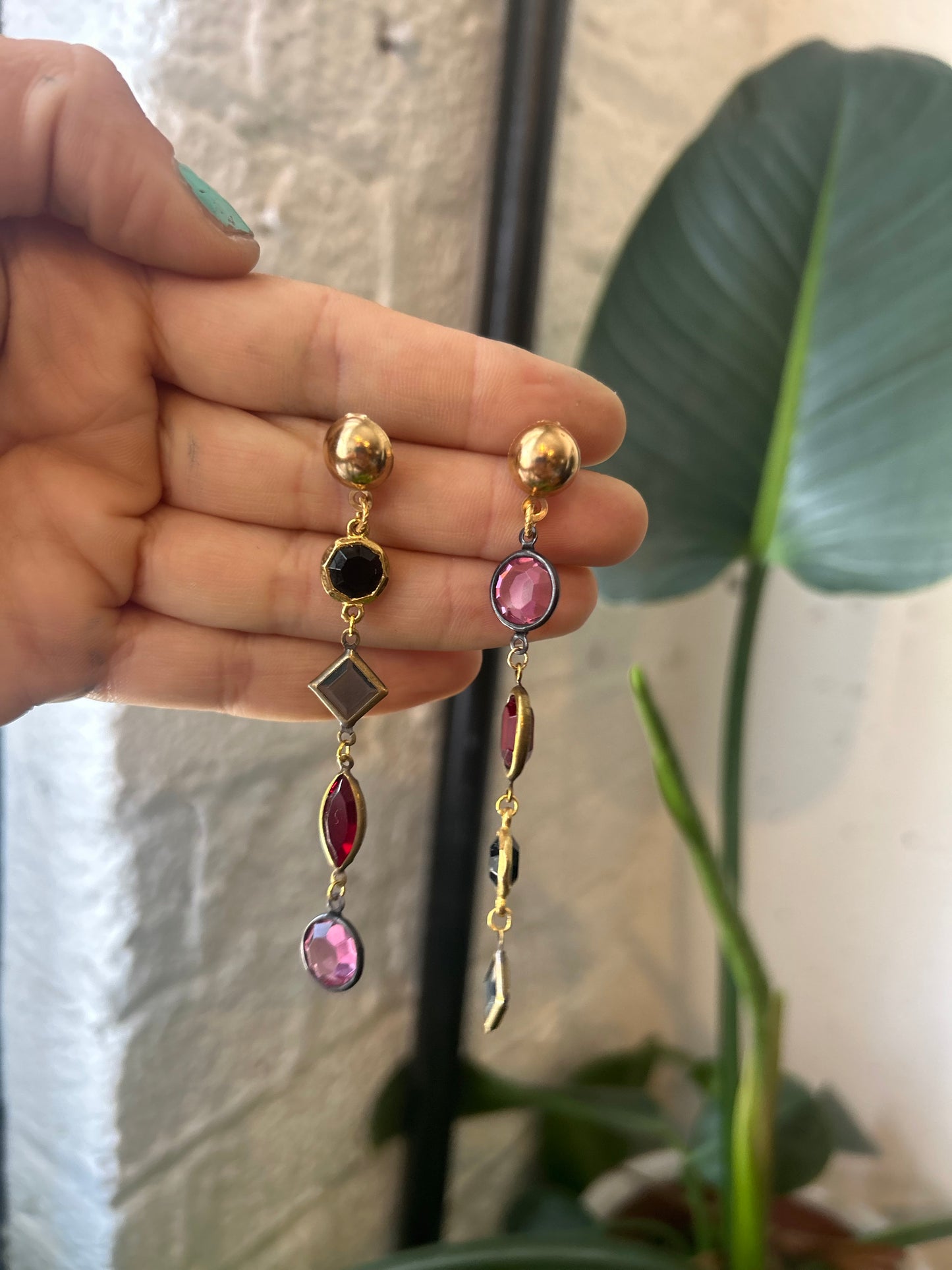 Sparkly Swarovski link earrings