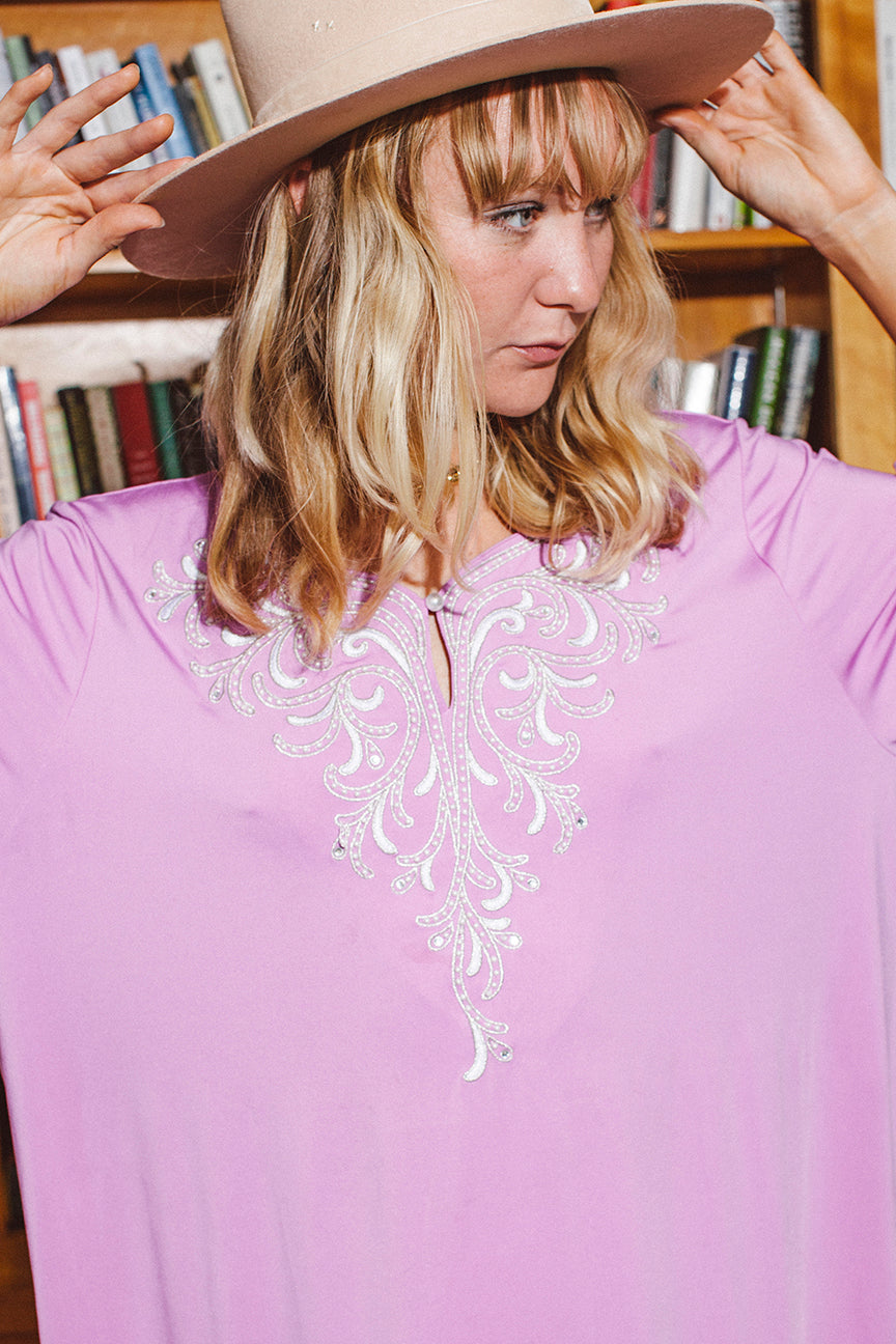 PORTER Soft Fuchsia with Pearls Dress