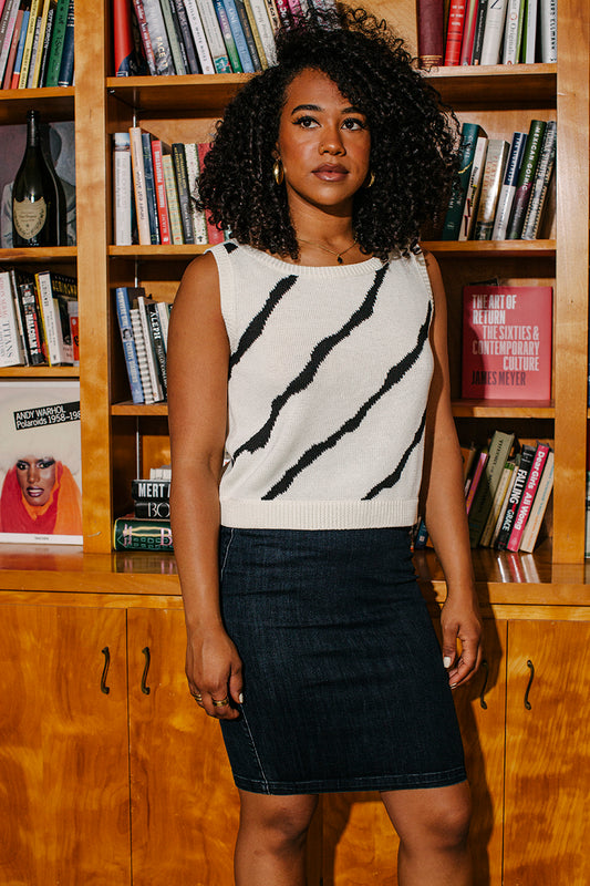 PORTER Tight Stretchy Dark Y2K Denim Skirt