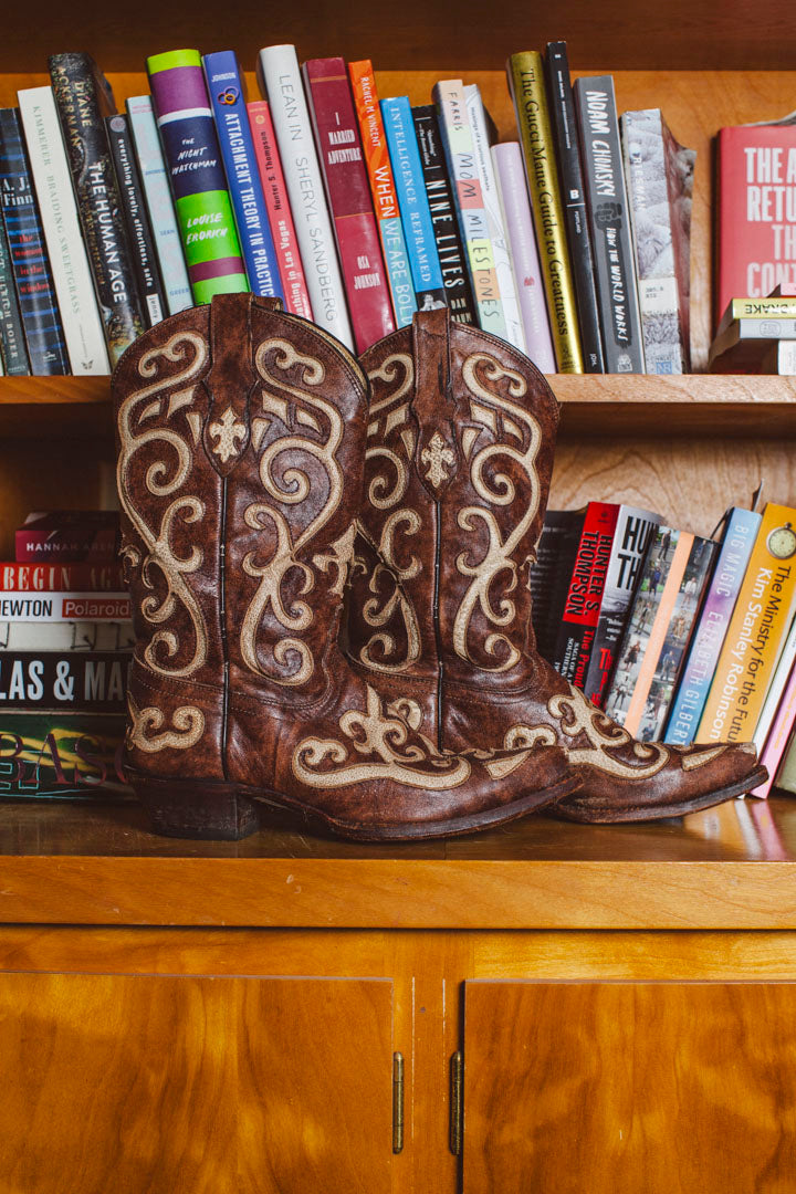 PORTER Nevada Tall Brown Cowboy Boot