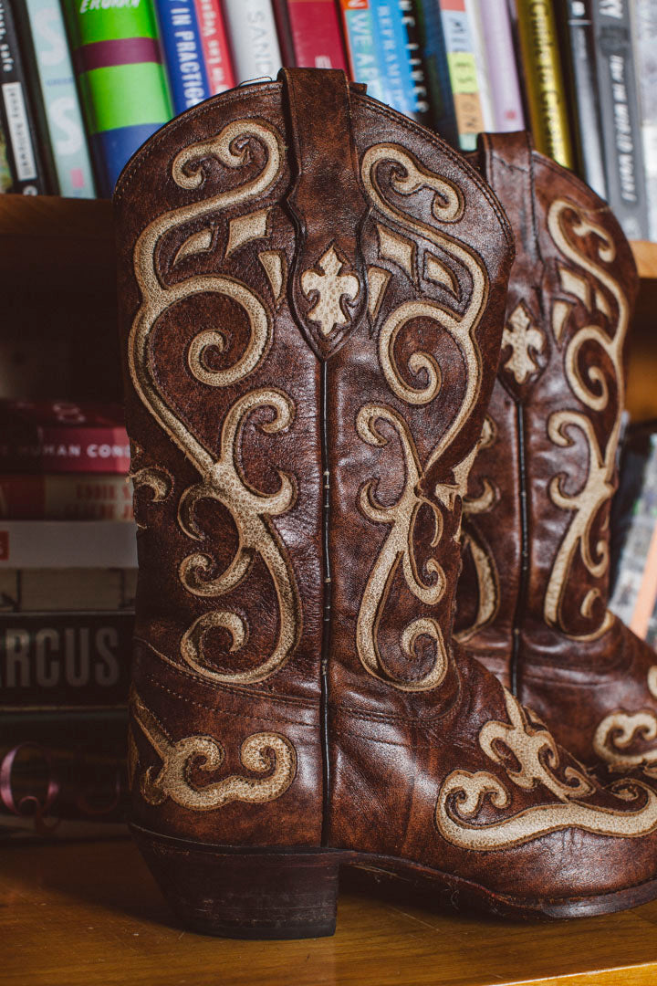 PORTER Nevada Tall Brown Cowboy Boot