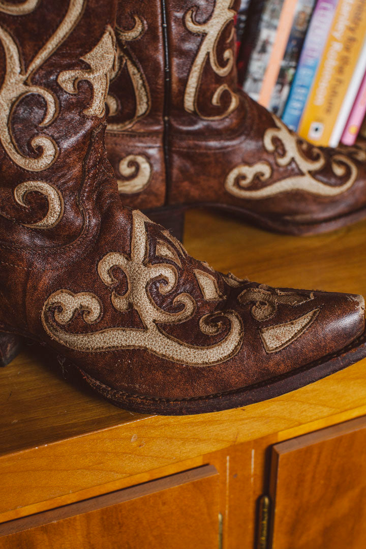 PORTER Nevada Tall Brown Cowboy Boot