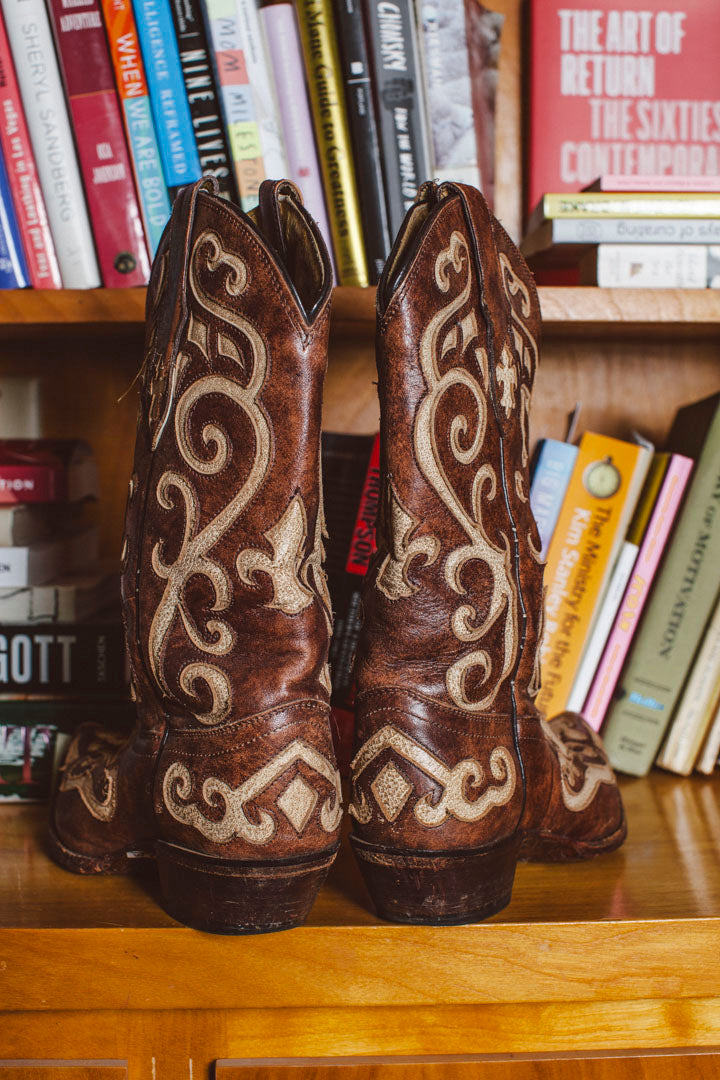 PORTER Nevada Tall Brown Cowboy Boot