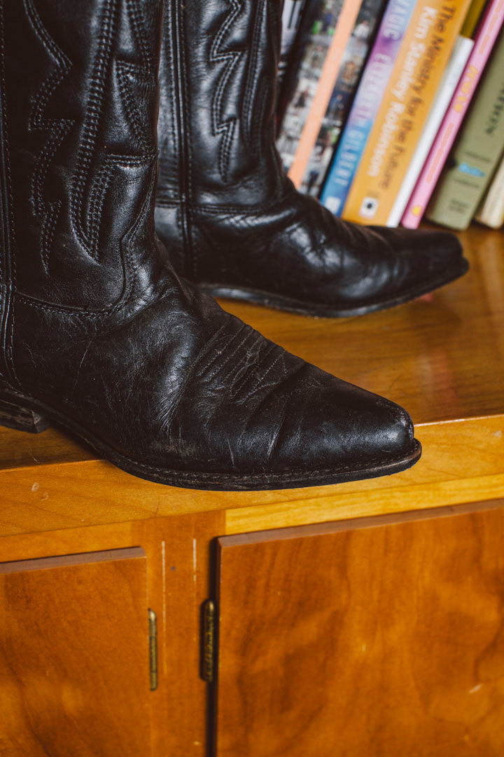 PORTER Black As My Heart Cowboy Boots