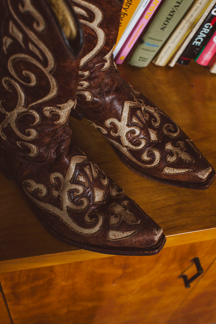 PORTER Nevada Tall Brown Cowboy Boot