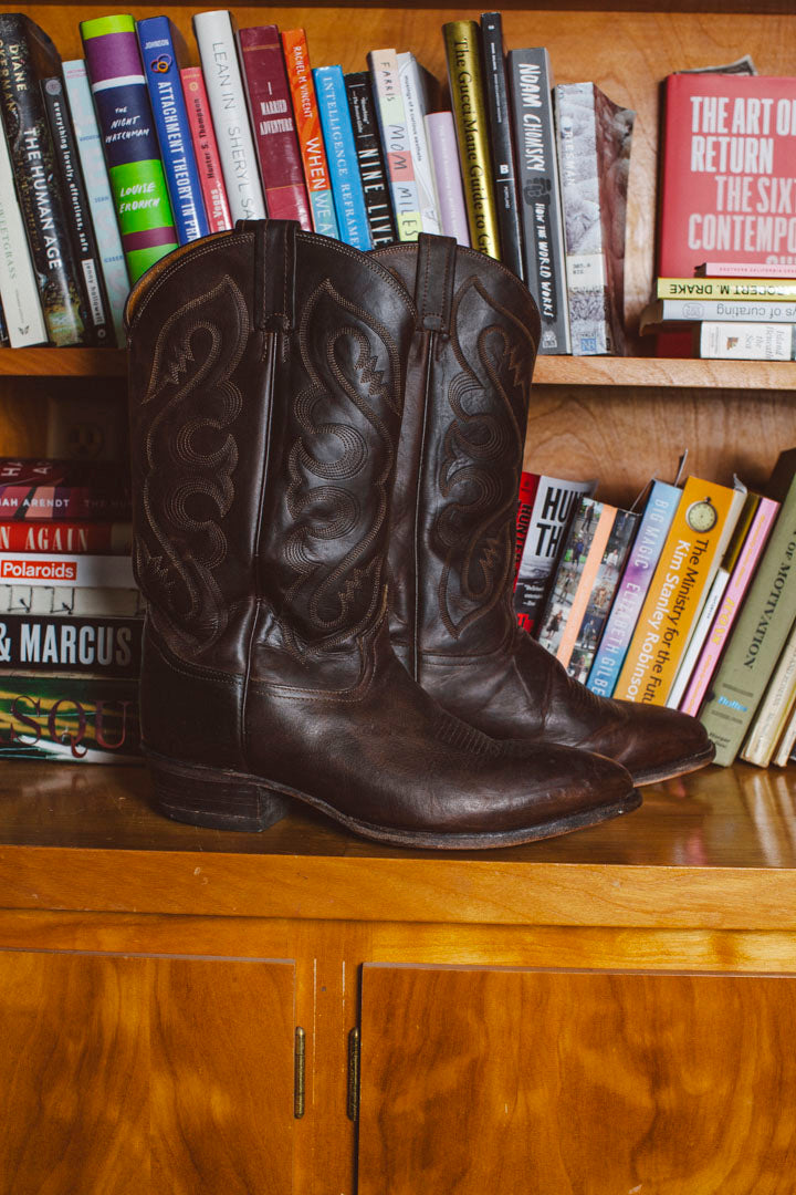 PORTER Live In My Boots Brown Cowboy Boots