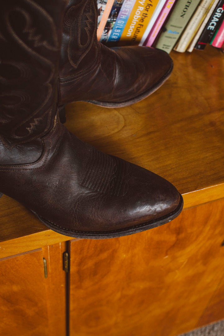 PORTER Live In My Boots Brown Cowboy Boots