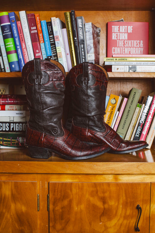 PORTER Western Crocodile Cowboy Boots