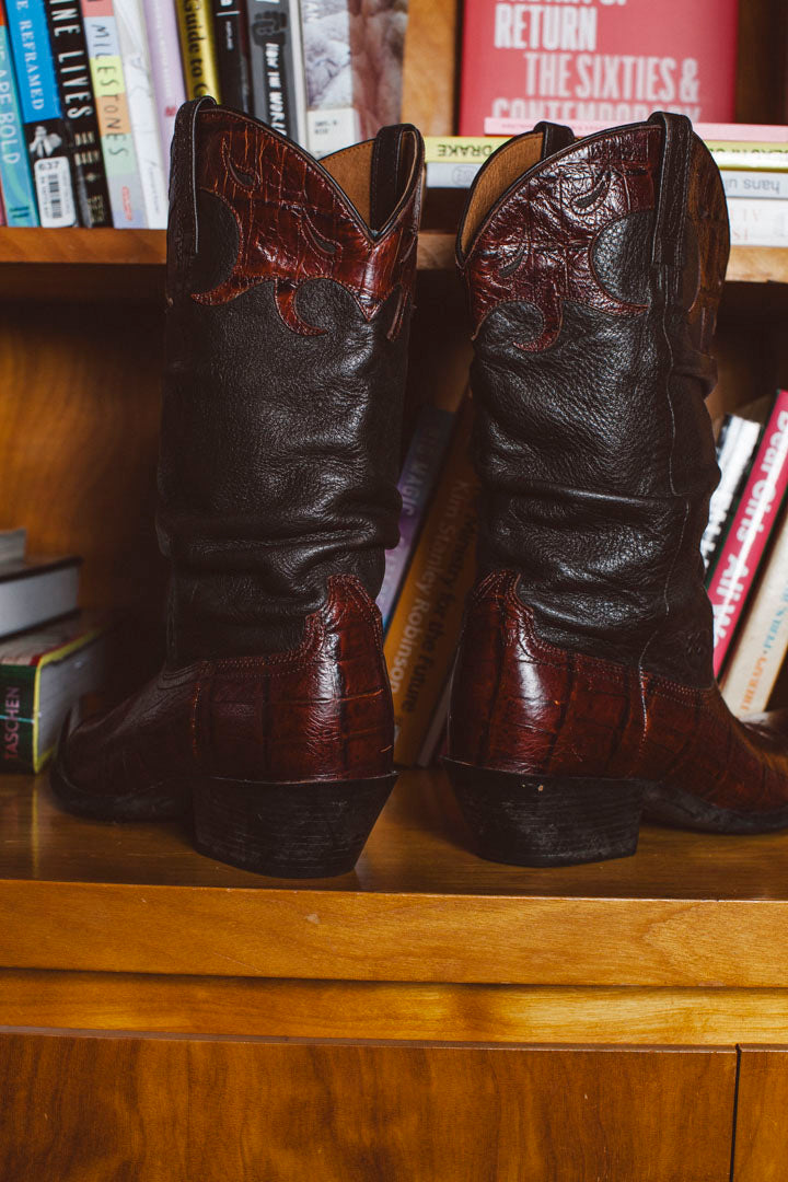 PORTER Western Crocodile Cowboy Boots