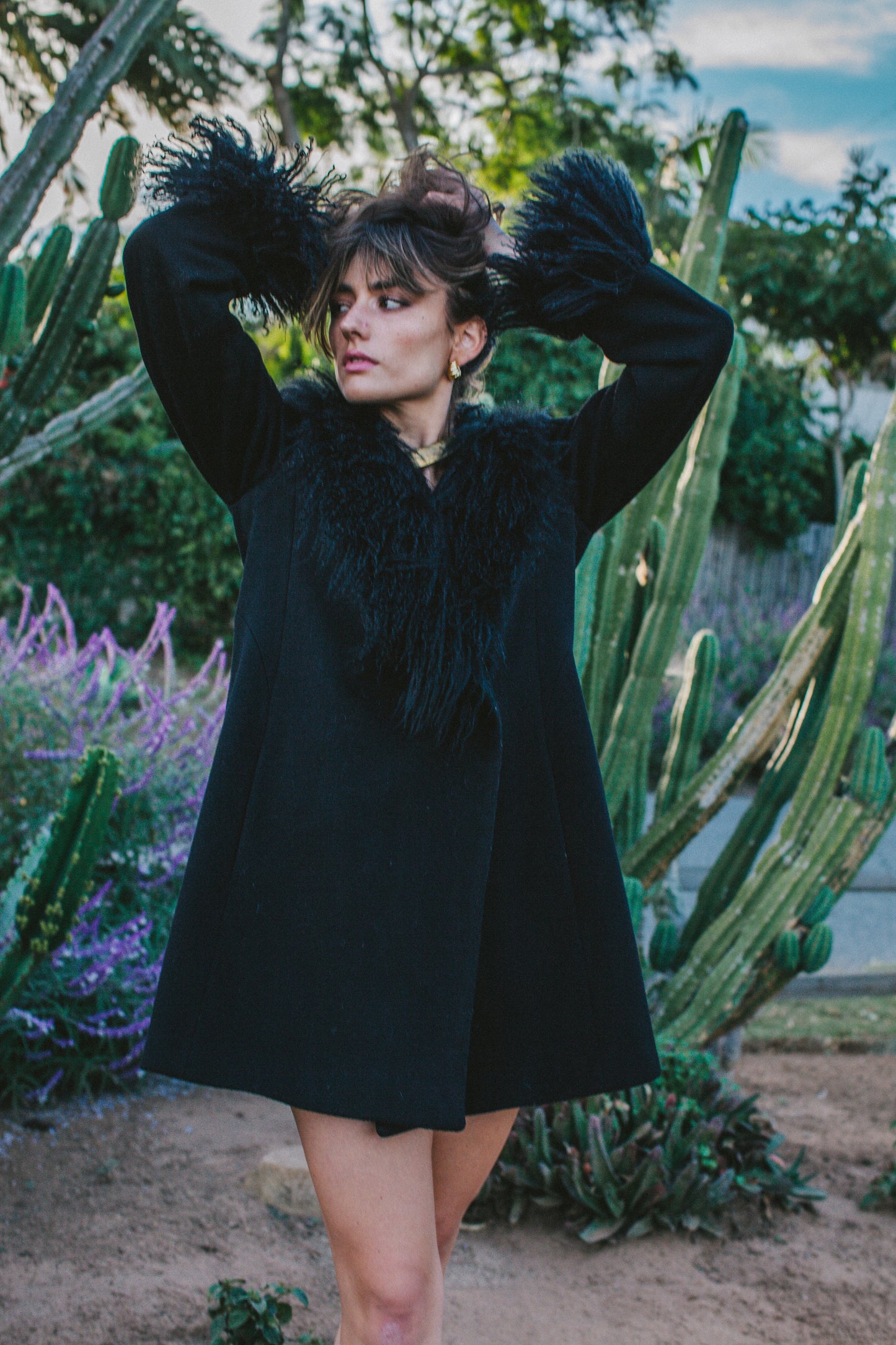 PORTER Searle Black Wool Coat Size 12