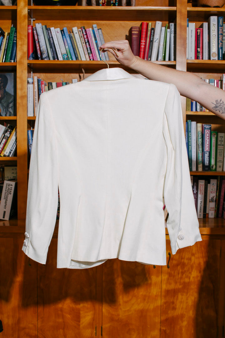 PORTER Nolan Miller White Blazer Size 6