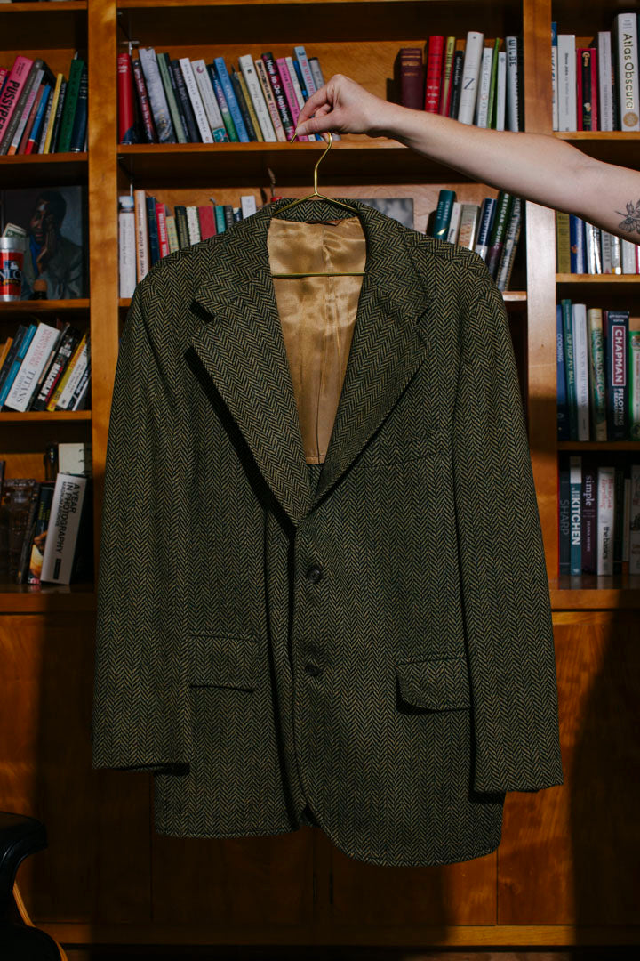 PORTER Derby Chevron Skoolie Blazer Size 44 Long