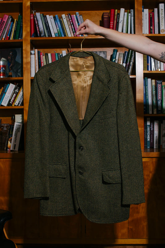 PORTER Derby Chevron Skoolie Blazer Size 44 Long