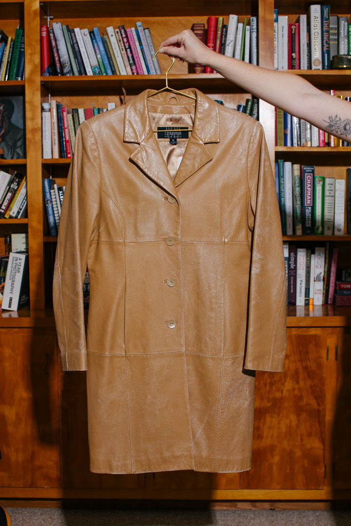 PORTER Vera Pelle Italian Leather Trench Size Large