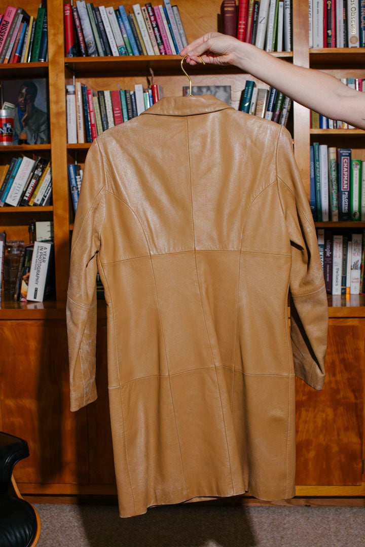 PORTER Vera Pelle Italian Leather Trench Size Large
