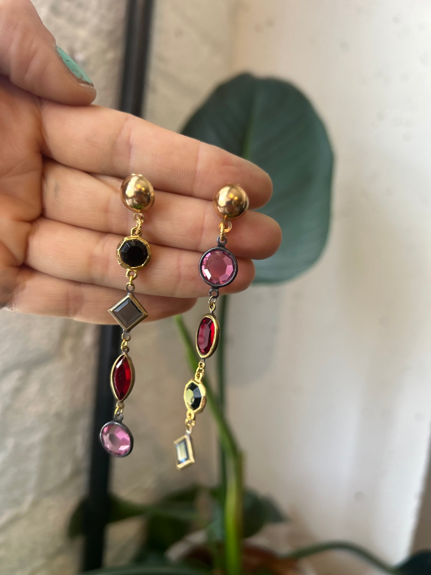 Sparkly Swarovski link earrings