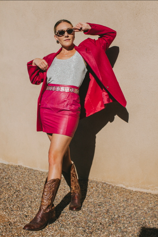 PORTER Pink Textured Blazer by Koret tag size 14