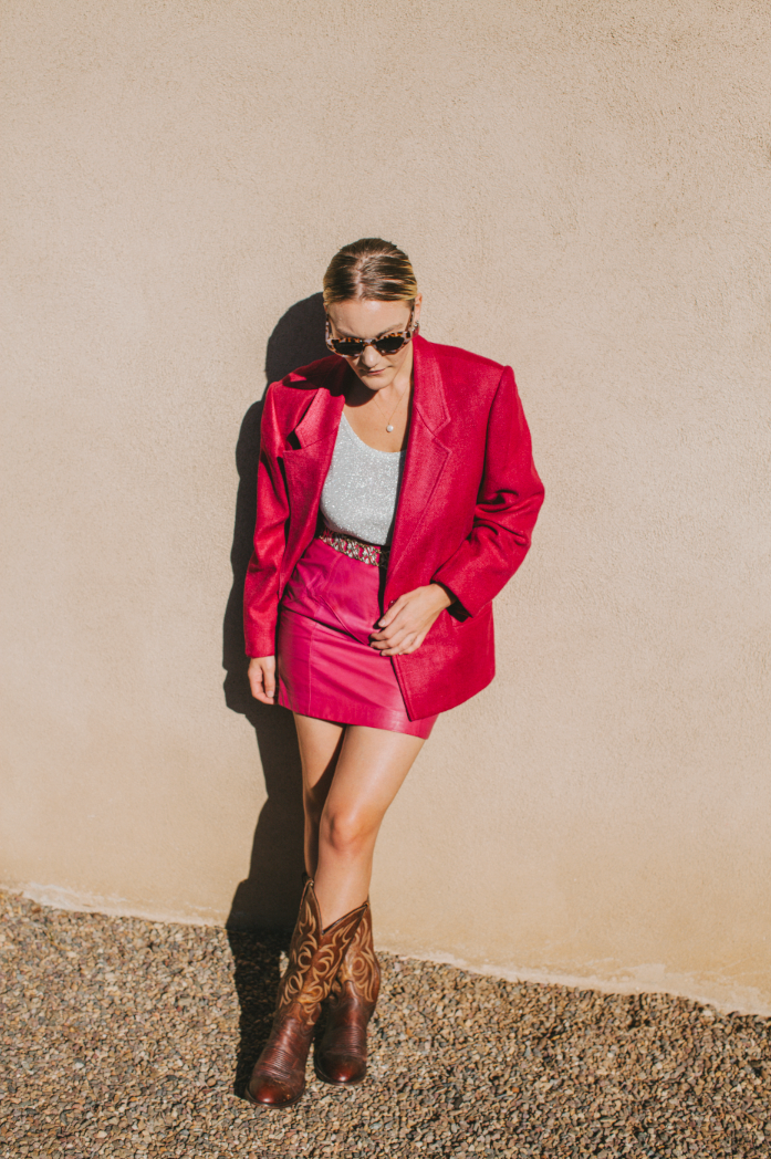 PORTER Pink Textured Blazer by Koret tag size 14