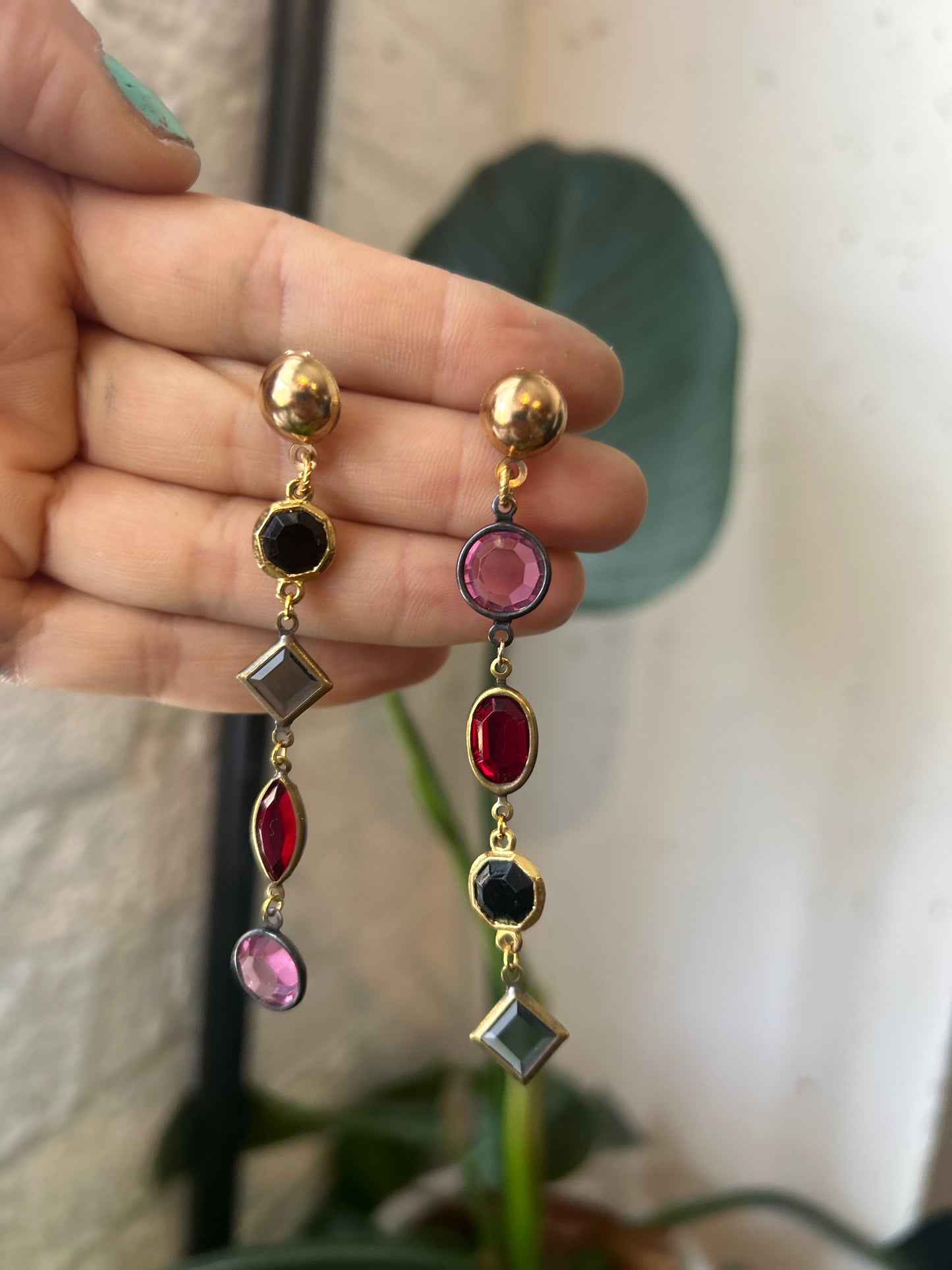 Sparkly Swarovski link earrings