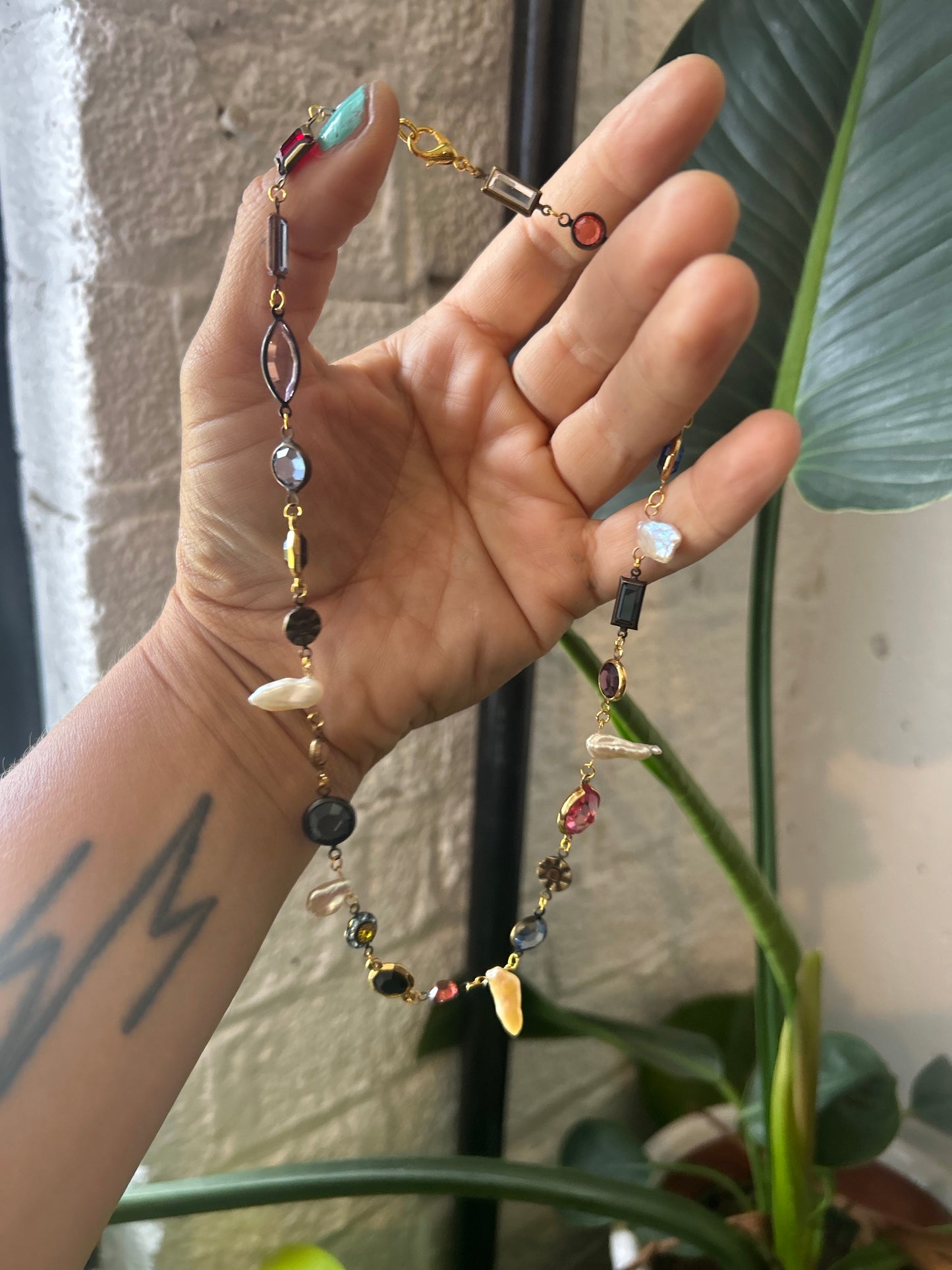 Pearl and Swarovski Choker