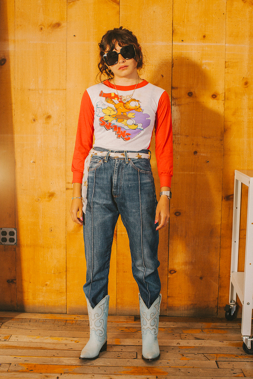 PORTER Garfield Baseball Tee Shirt size XS