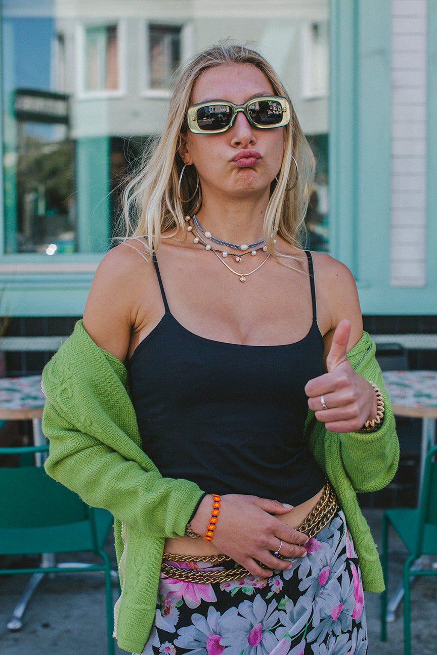 PORTER Green Not-your-grandmothers Sweater Full Zip Cardigan Size S-L