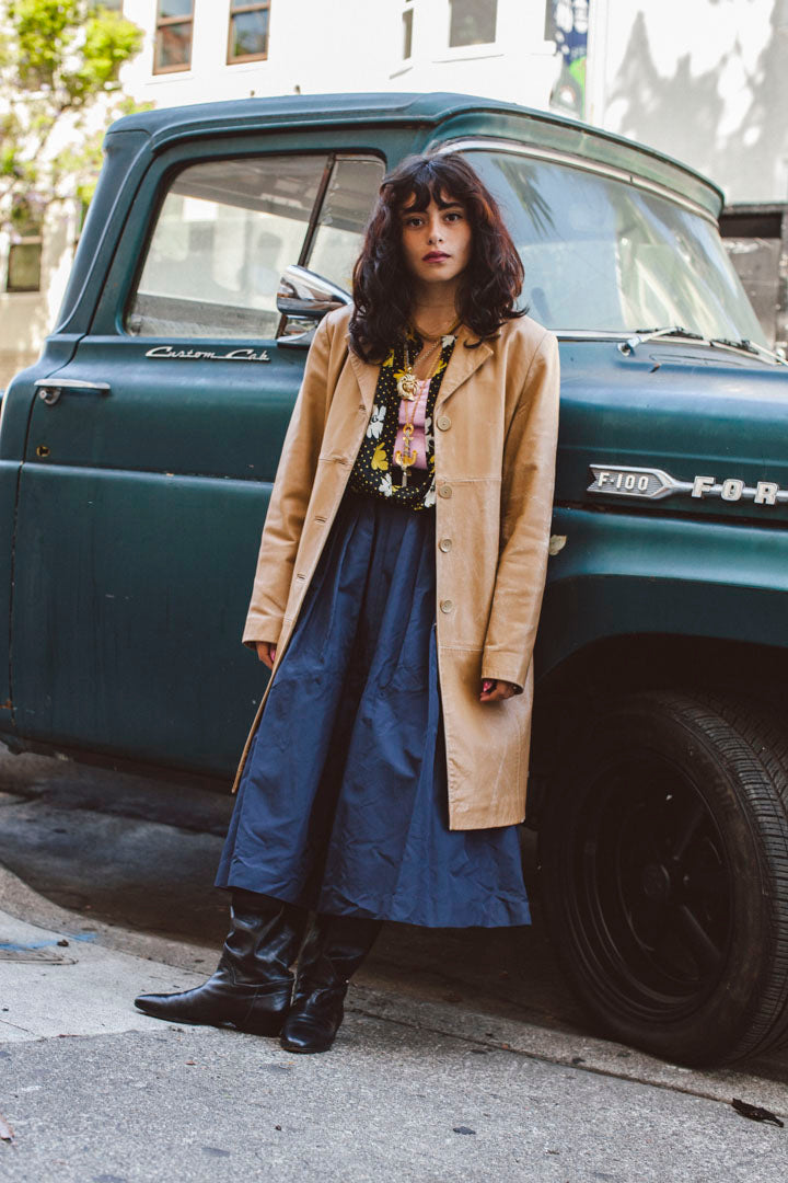 PORTER Vera Pelle Italian Leather Trench Size Large