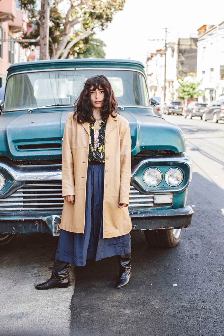 PORTER Vera Pelle Italian Leather Trench Size Large