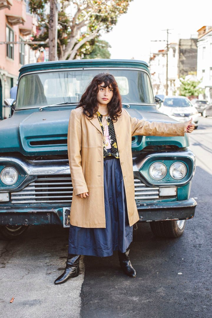 PORTER Vera Pelle Italian Leather Trench Size Large