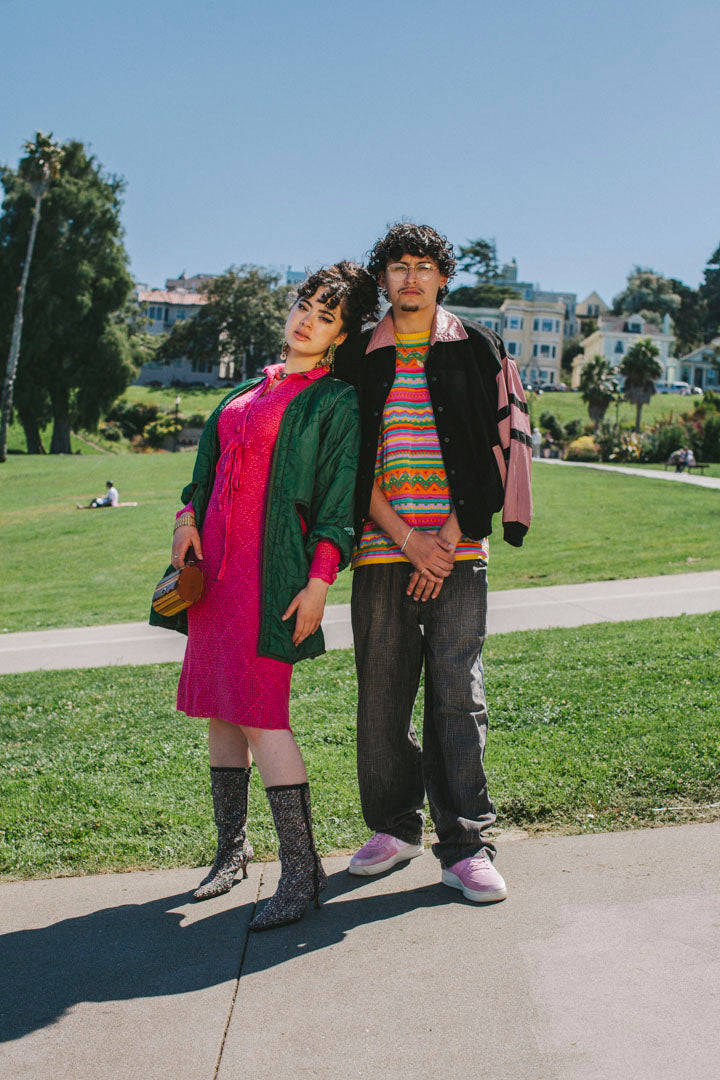 PORTER Leather Bomber Jacket with Pink Phoenix Detail