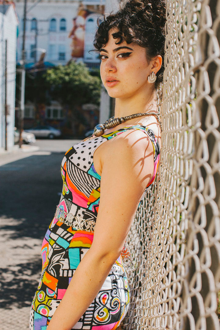 PORTER Silver Aztec Style Earrings