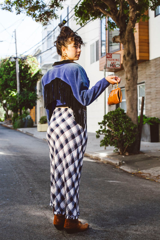 PORTER Soft Flannel Maxi Skirt by Max Studio size S