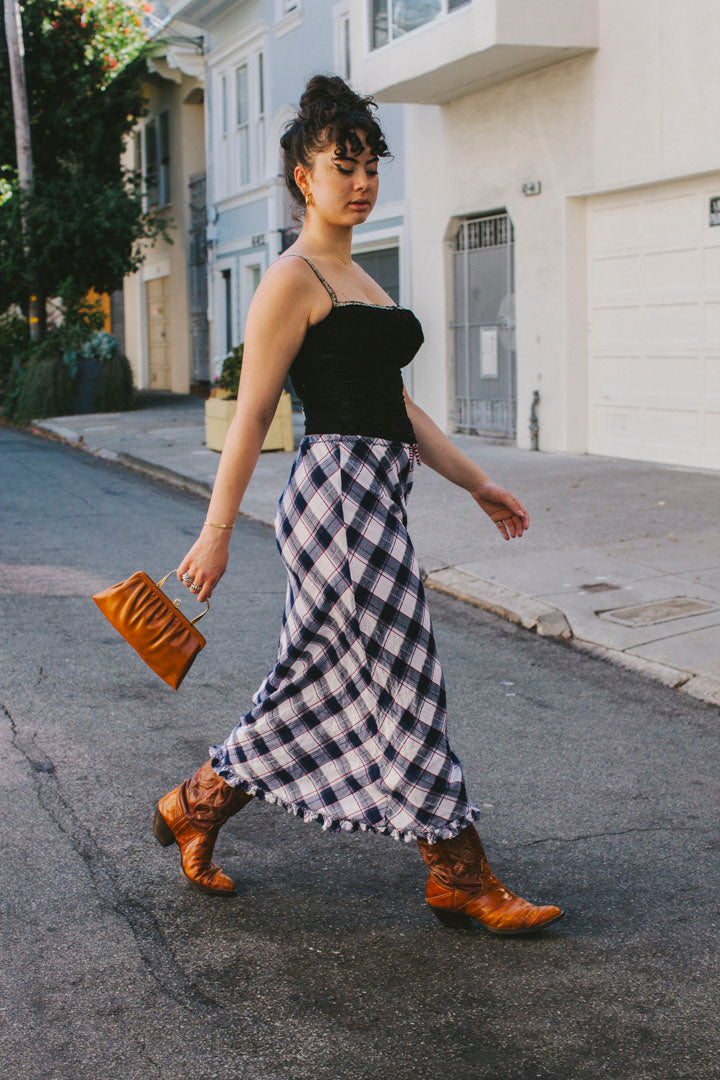 PORTER Soft Flannel Maxi Skirt by Max Studio size S