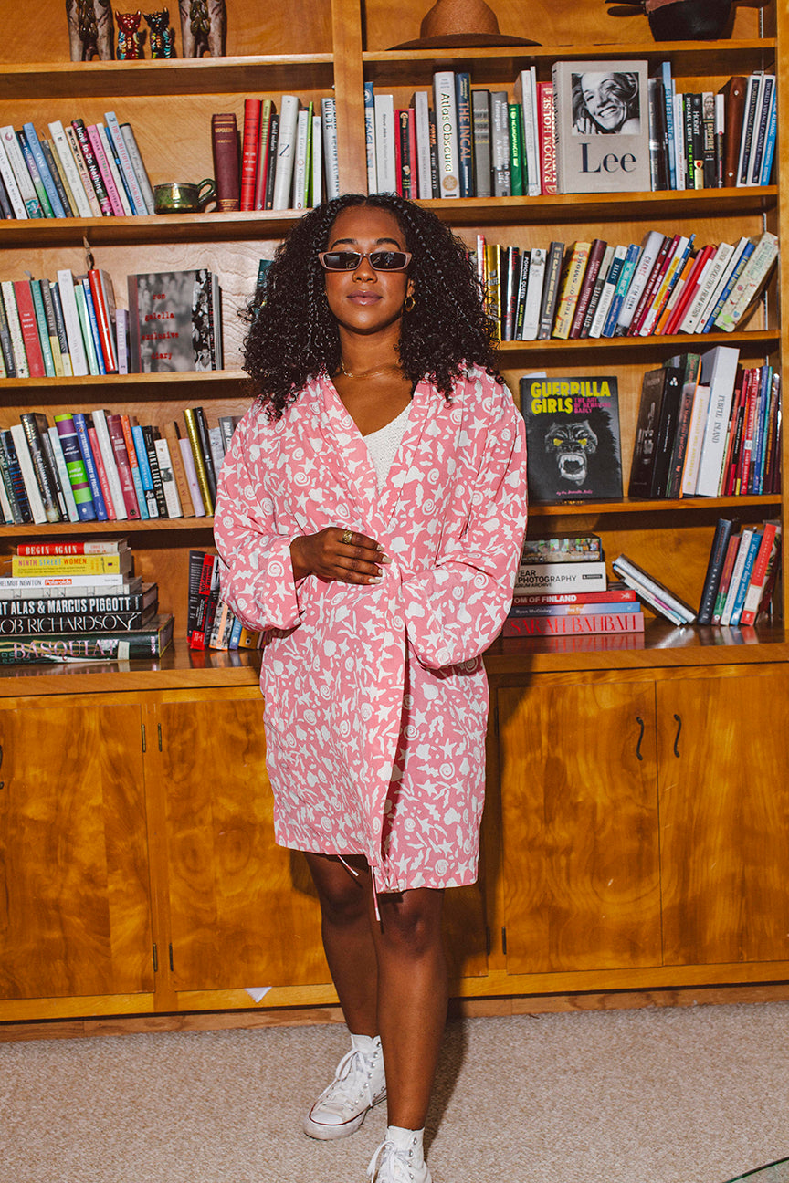 PORTER Flowy Open Pink with Sea Shells Duster