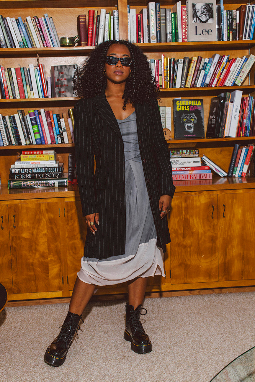 PORTER Y2K Soft Layered Ruched Grey Dress Size Small