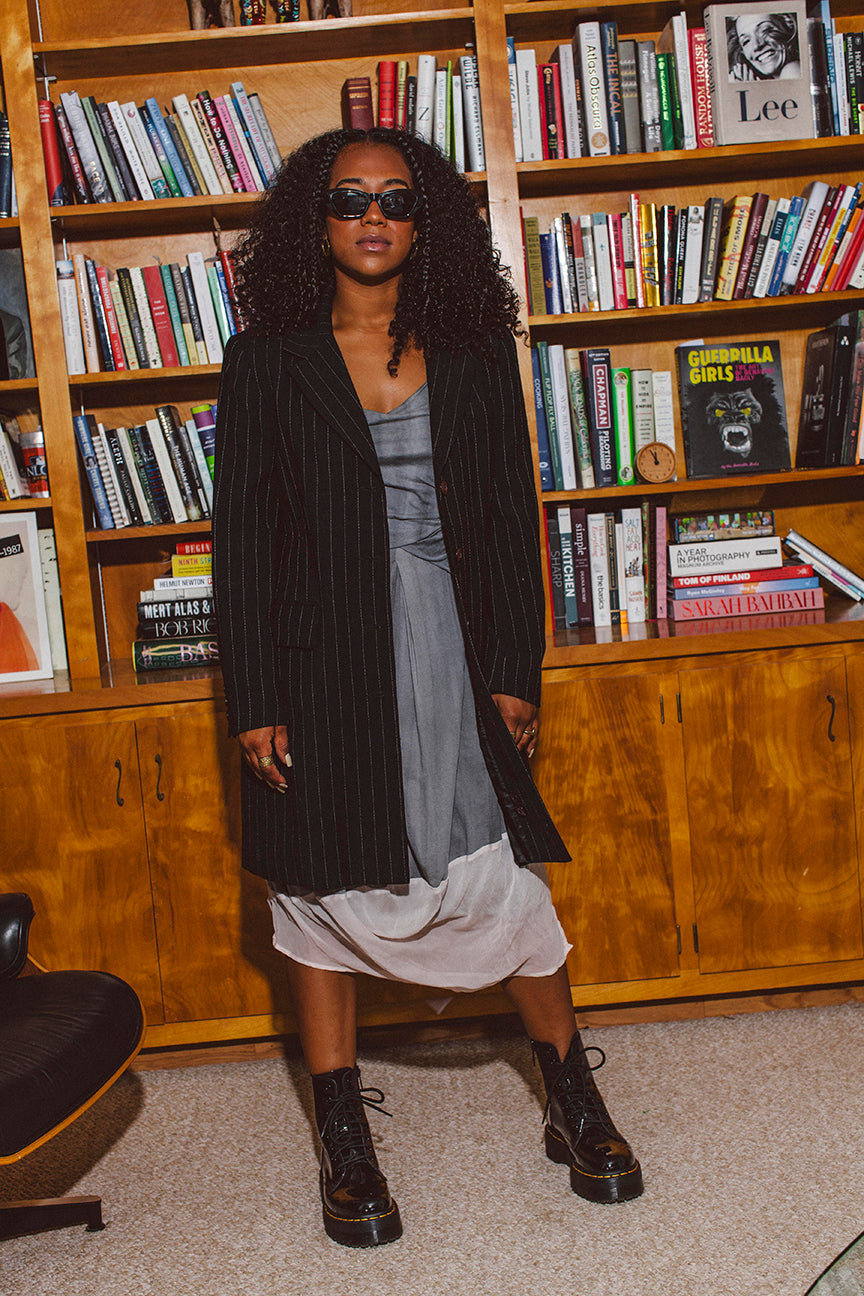 PORTER Y2K Soft Layered Ruched Grey Dress Size Small