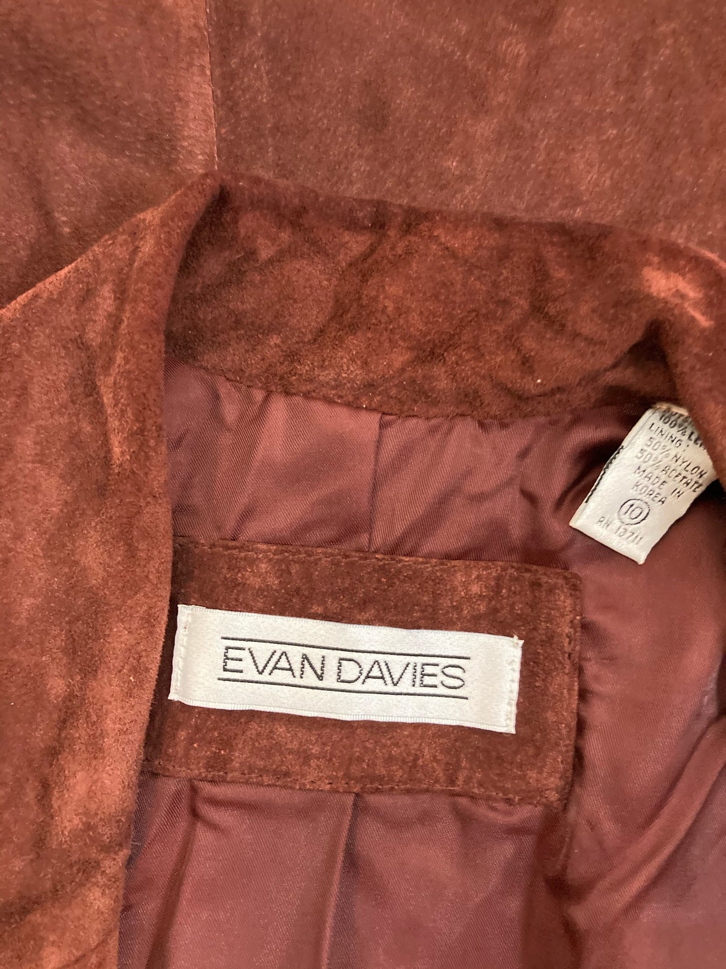 Vintage Redwood Suede Suit by Evan Davies