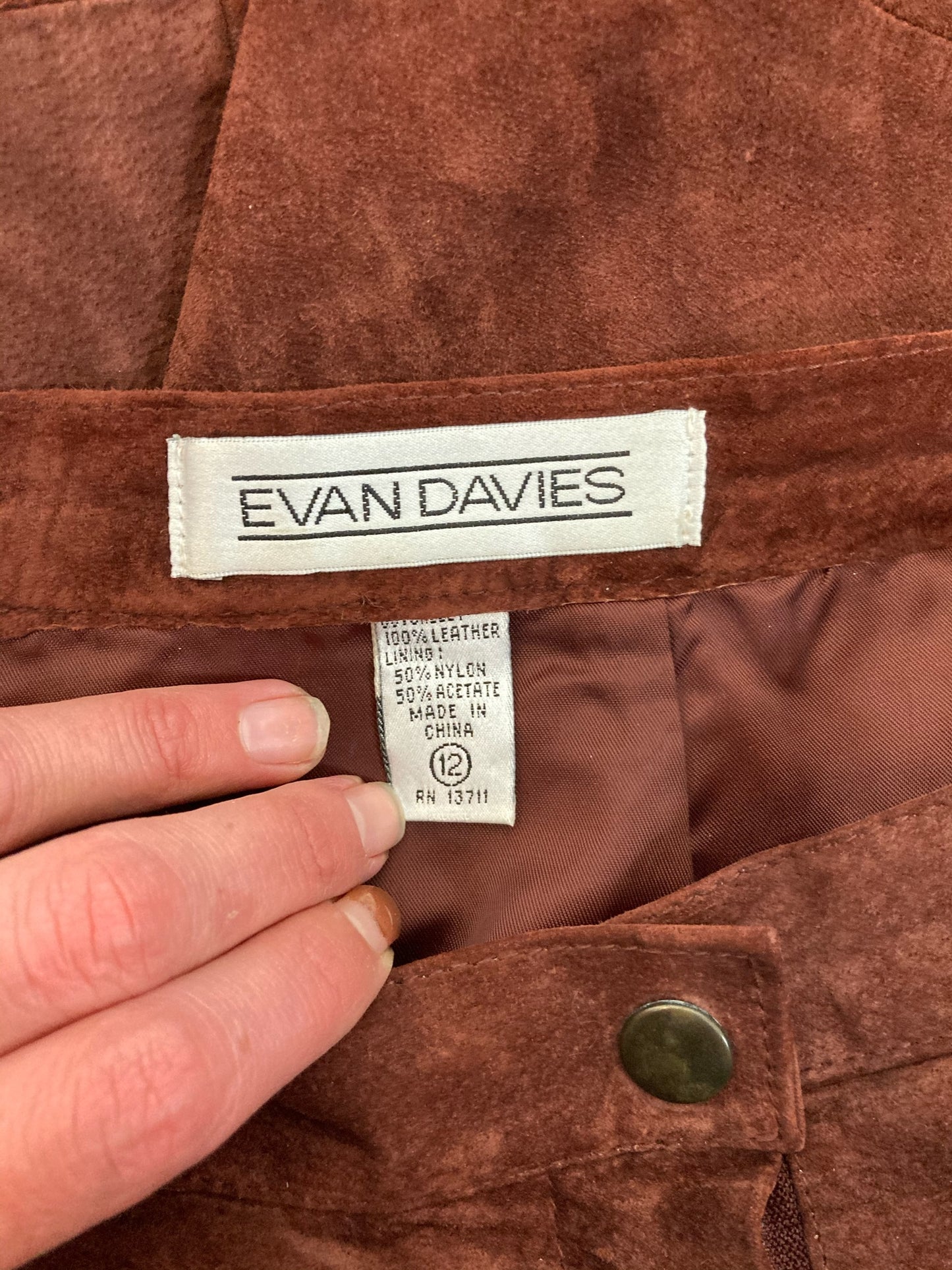 Vintage Redwood Suede Suit by Evan Davies