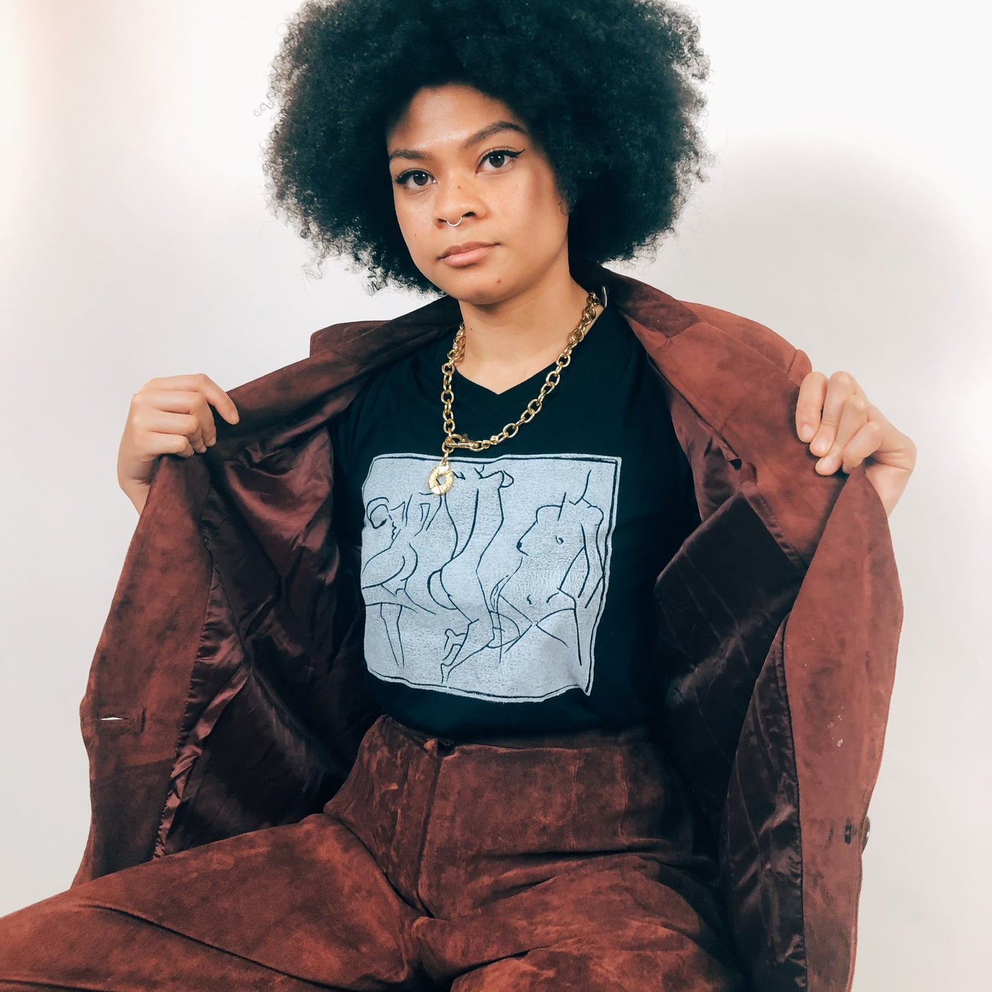 Vintage Redwood Suede Suit by Evan Davies