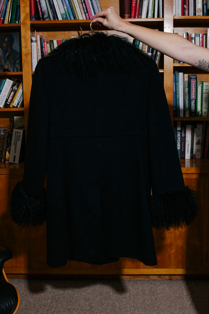 PORTER Searle Black Wool Coat Size 12