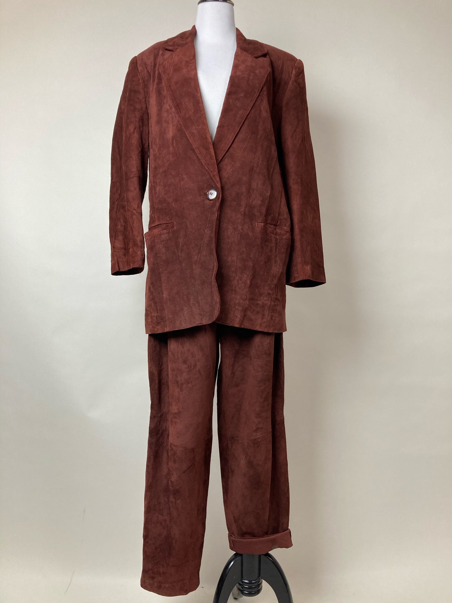 Vintage Redwood Suede Suit by Evan Davies
